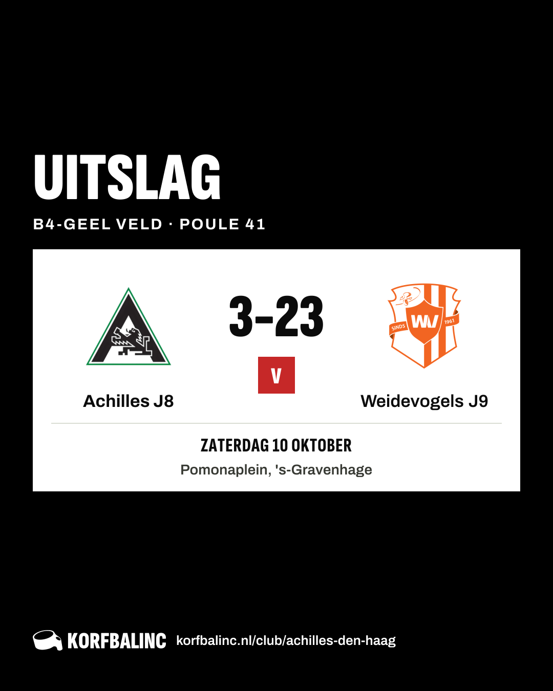 Achilles J8 - Weidevogels J9