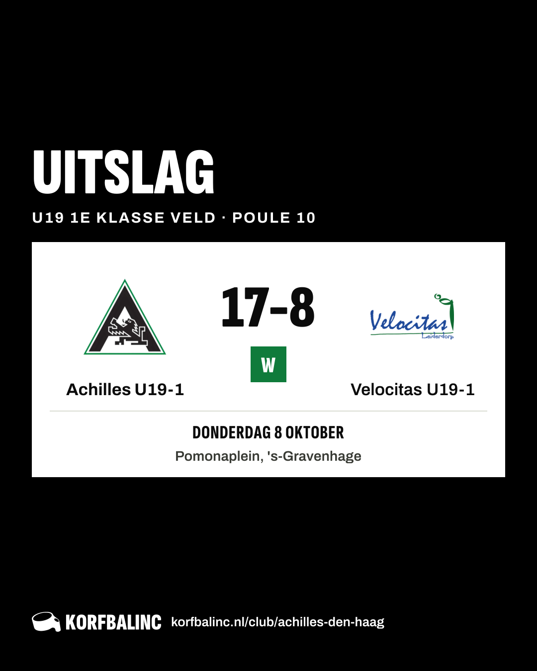 Achilles U19-1 - Velocitas U19-1