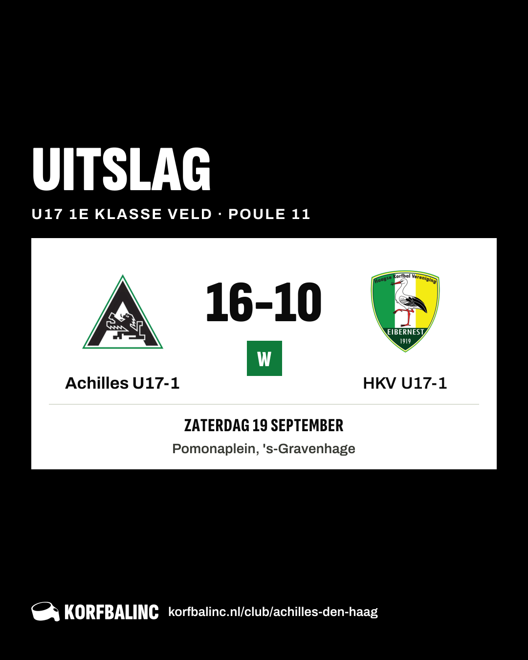 Achilles U17-1 - HKV U17-1