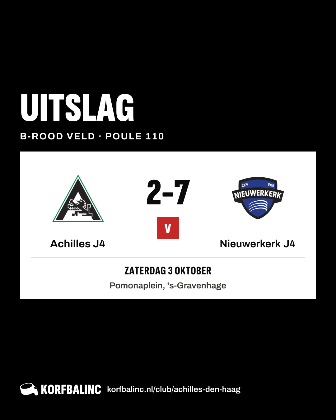 Achilles J4 - Nieuwerkerk J4
