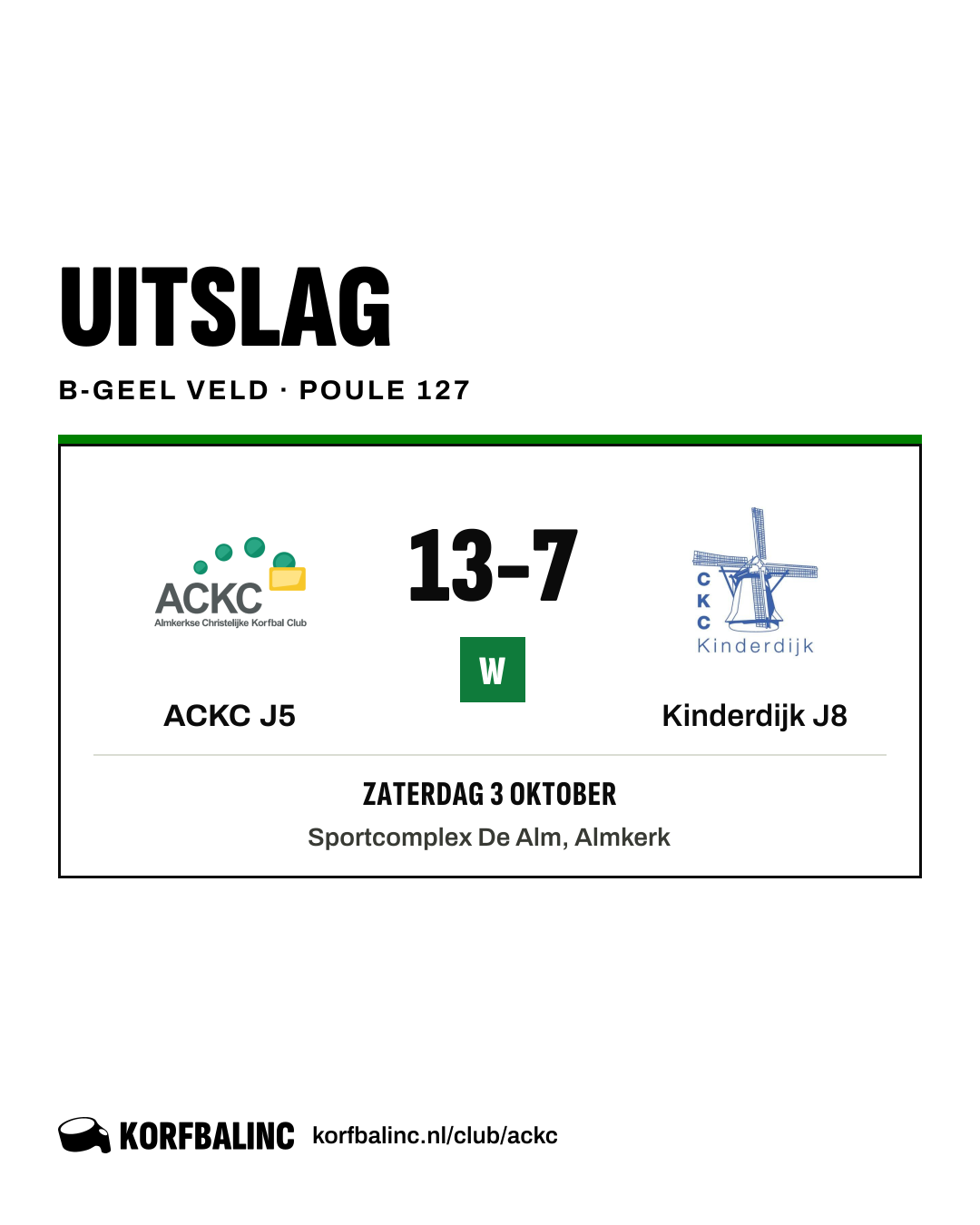 ACKC J5 - Kinderdijk J8