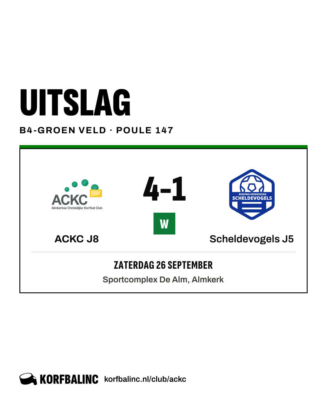 ACKC J8 - Scheldevogels J5