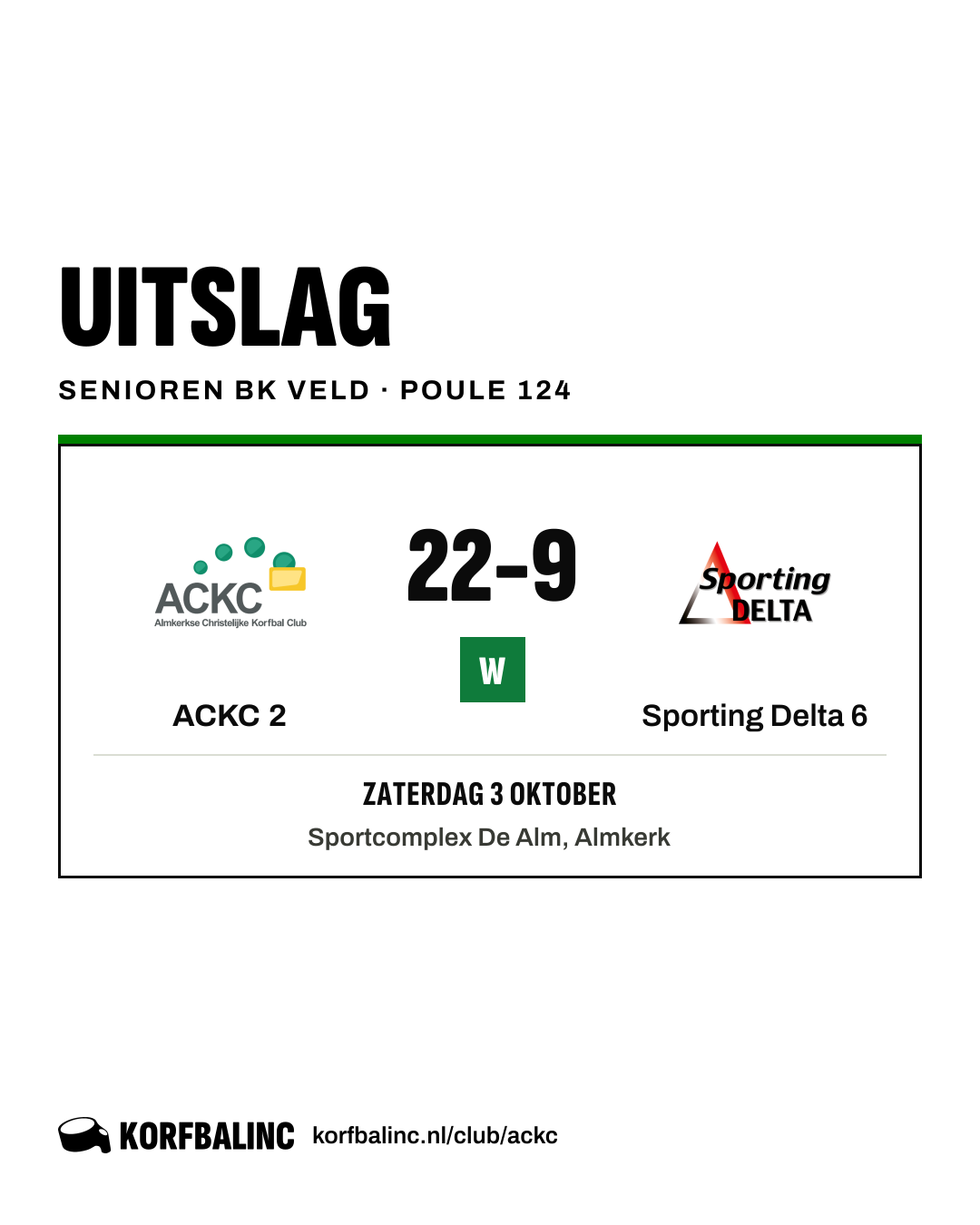 ACKC 2 - Sporting Delta 6