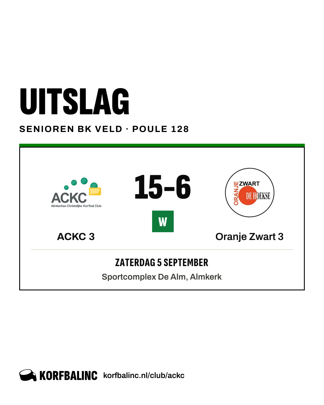 ACKC 3 - Oranje Zwart 3
