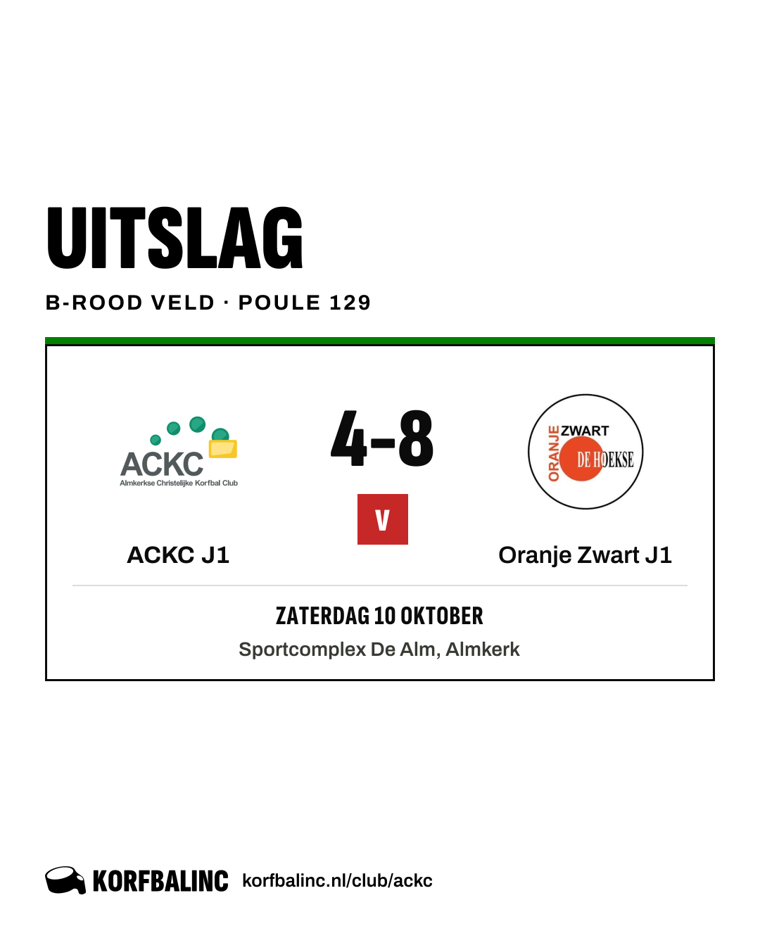 ACKC J1 - Oranje Zwart J1