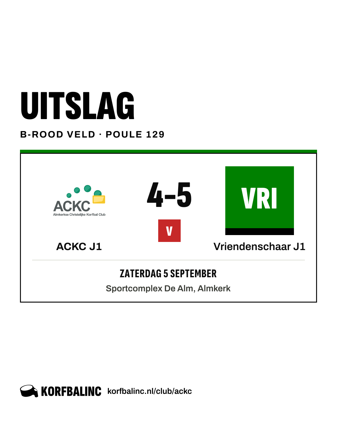 ACKC J1 - Vriendenschaar J1