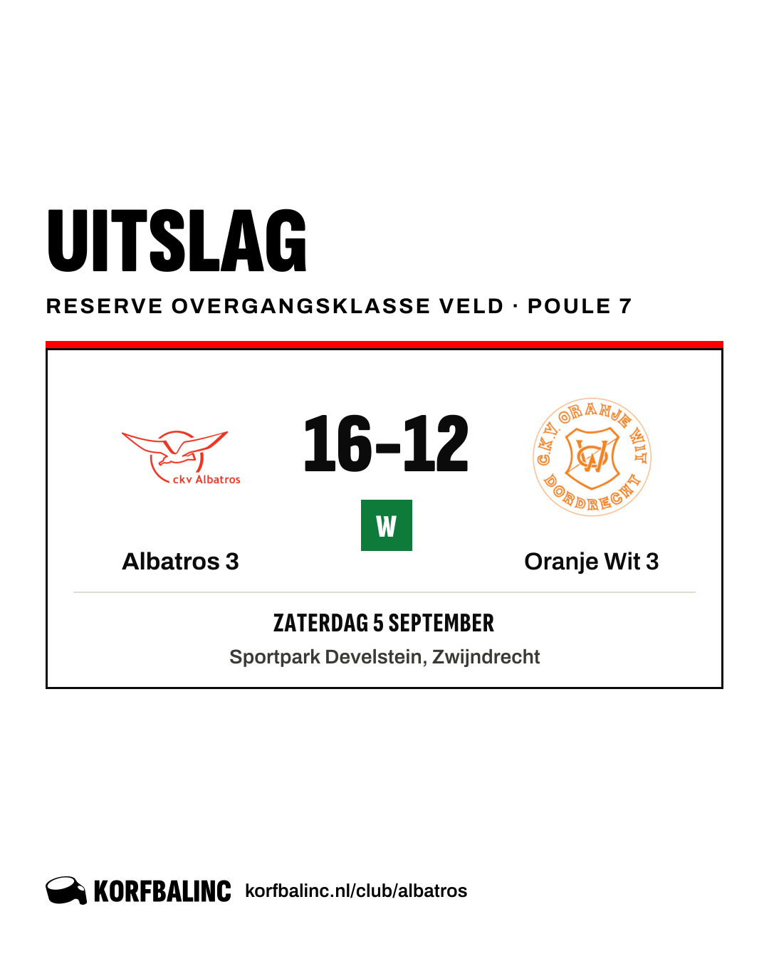Albatros 3 - Oranje Wit 3
