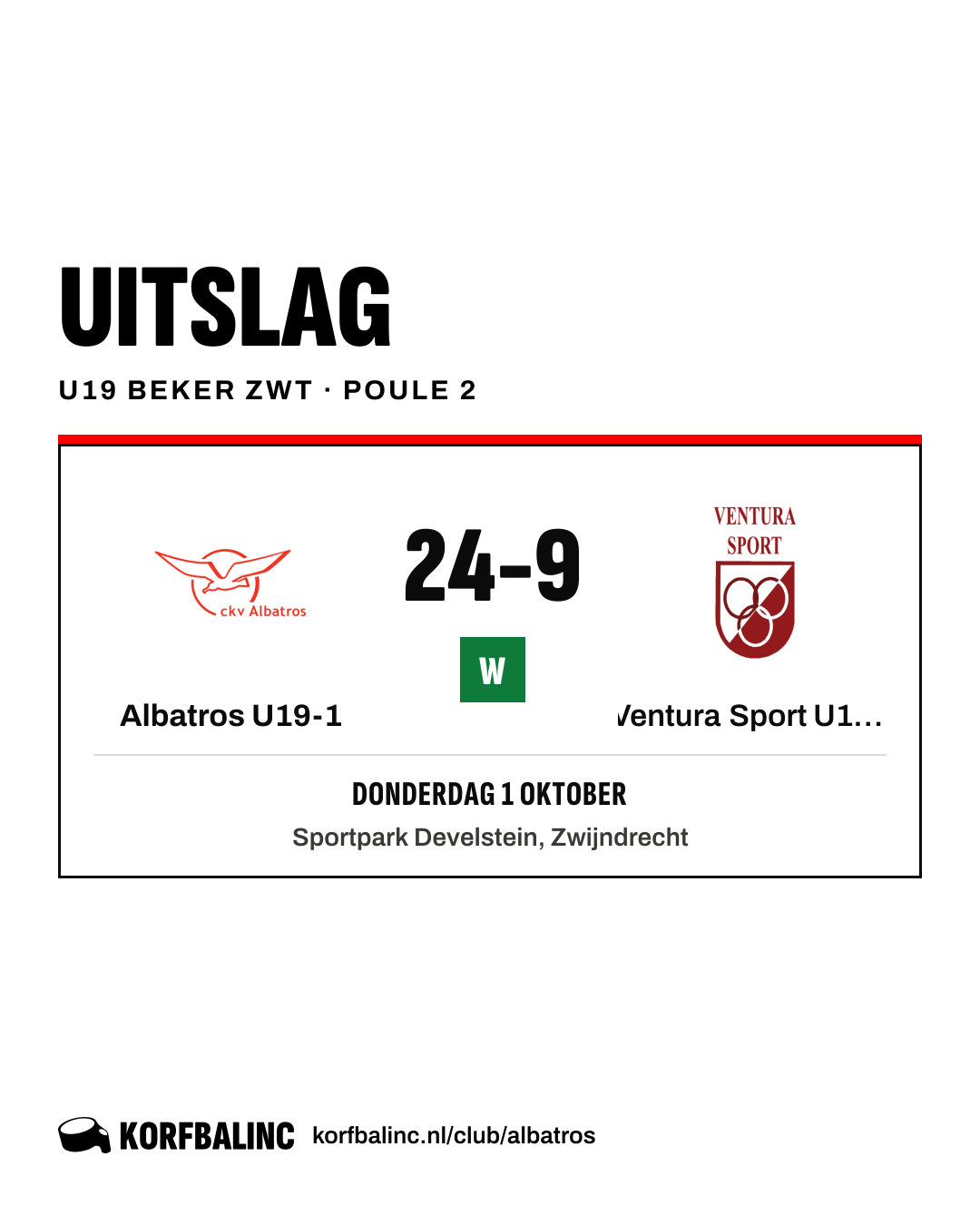 Albatros U19-1 - Ventura Sport U19-1