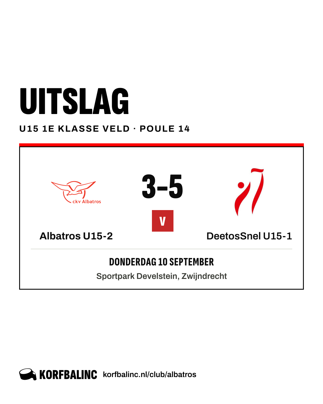 Albatros U15-2 - DeetosSnel U15-1