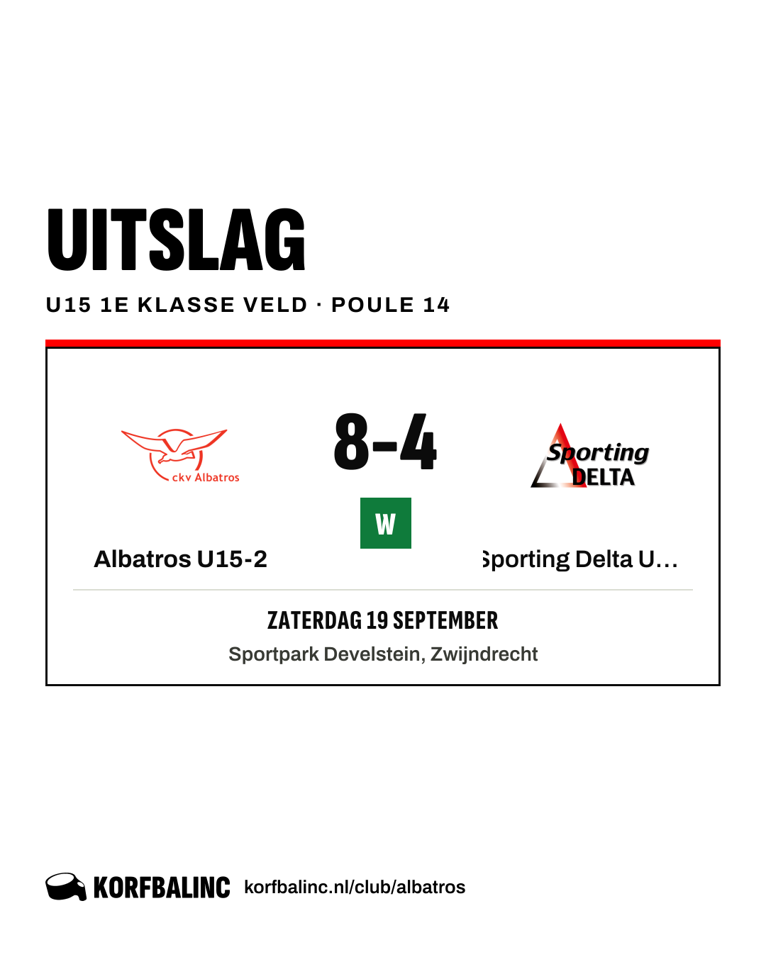 Albatros U15-2 - Sporting Delta U15-1