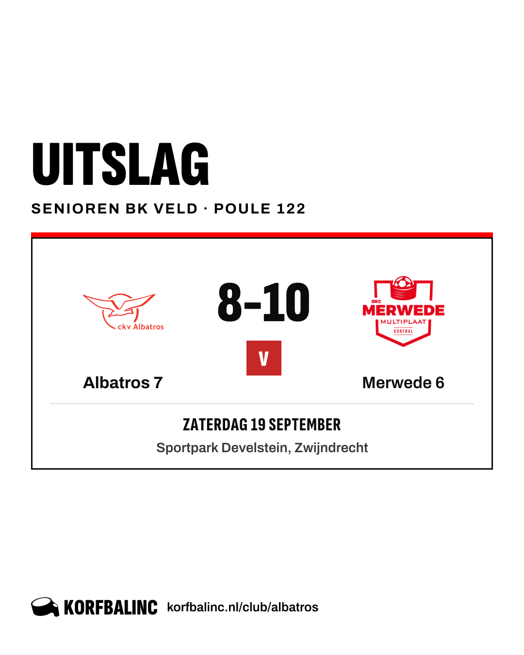Albatros 7 - Merwede 6