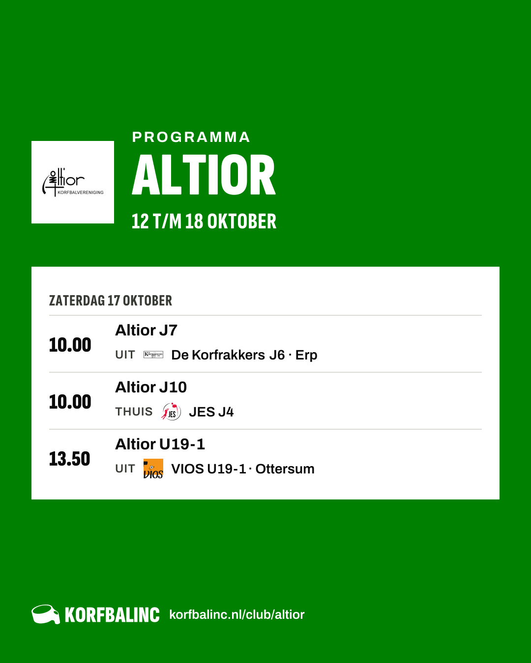 Uitslagen Altior