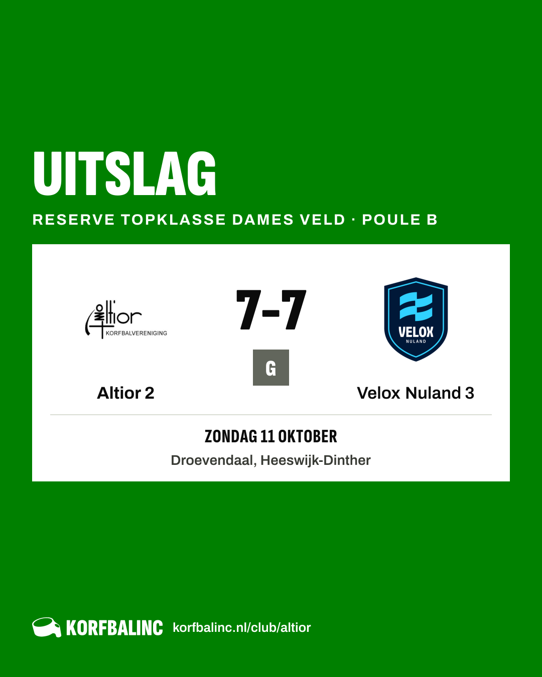 Altior 2 - Velox Nuland 3