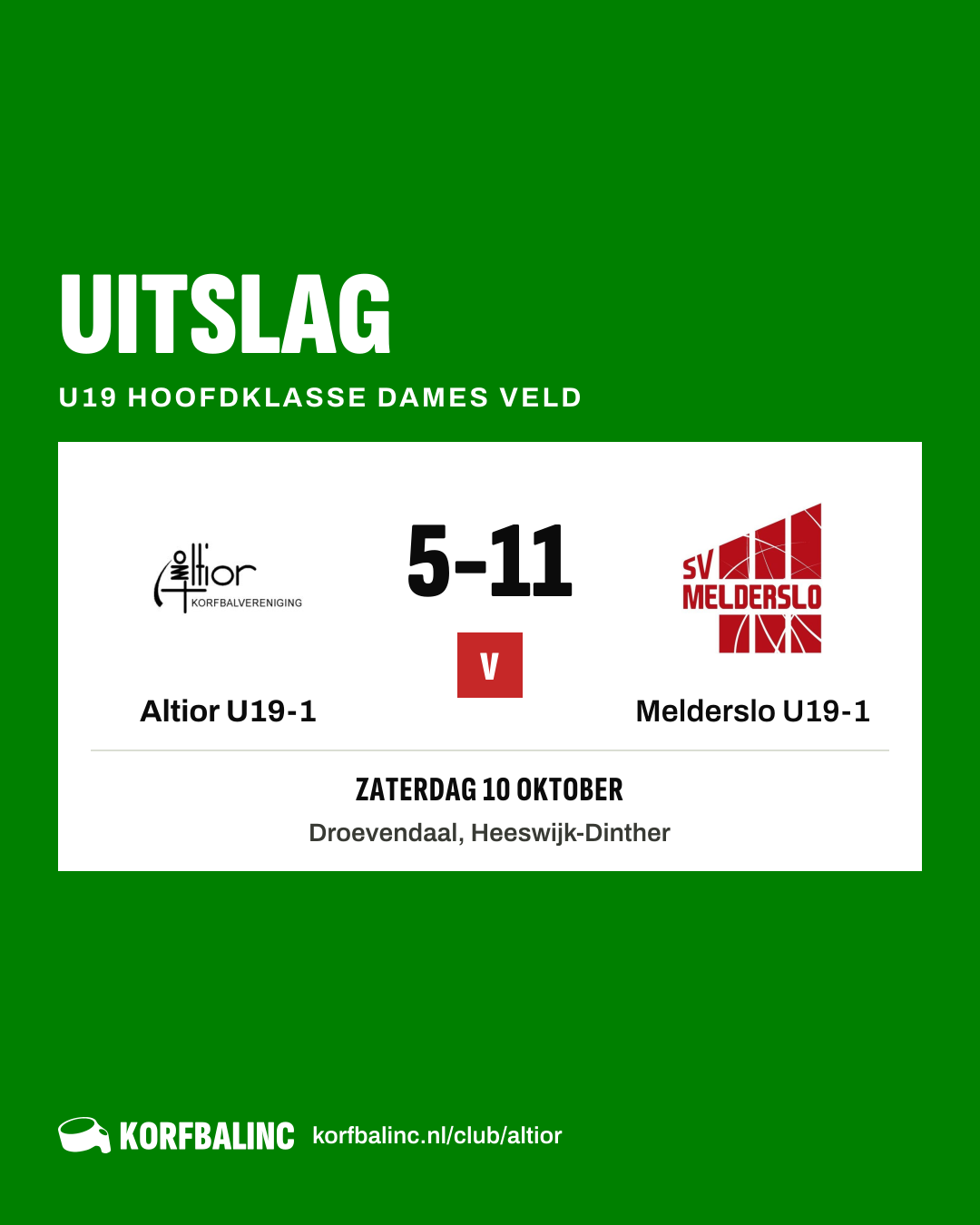 Altior U19-1 - Melderslo U19-1