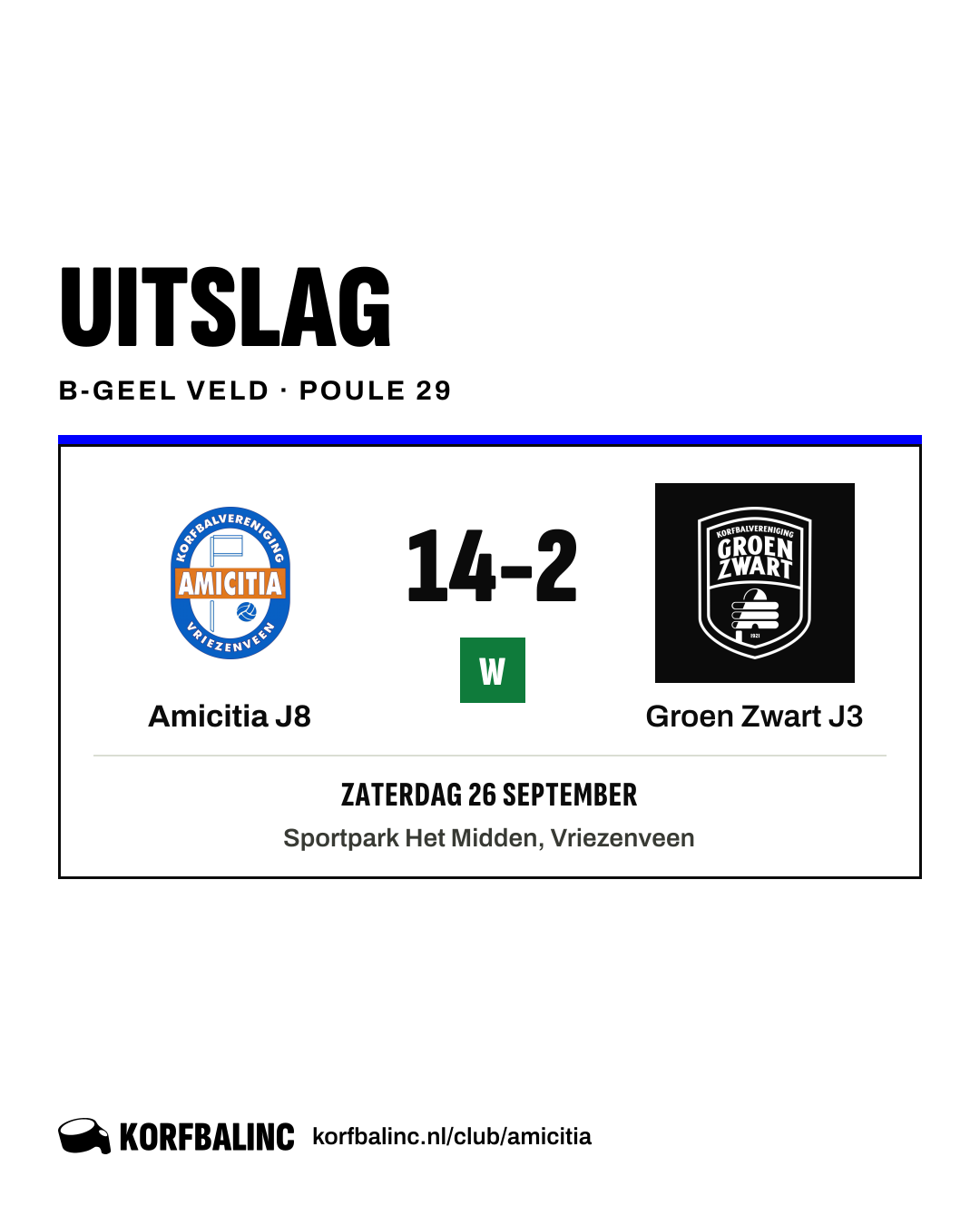Amicitia J8 - Groen Zwart J3