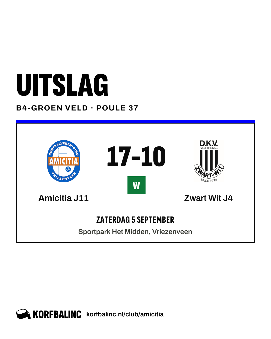 Amicitia J11 - Zwart Wit J4