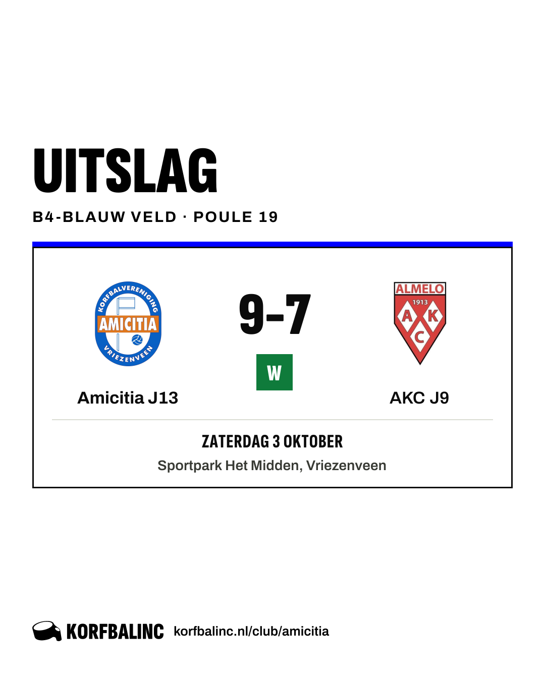 Amicitia J13 - AKC J9