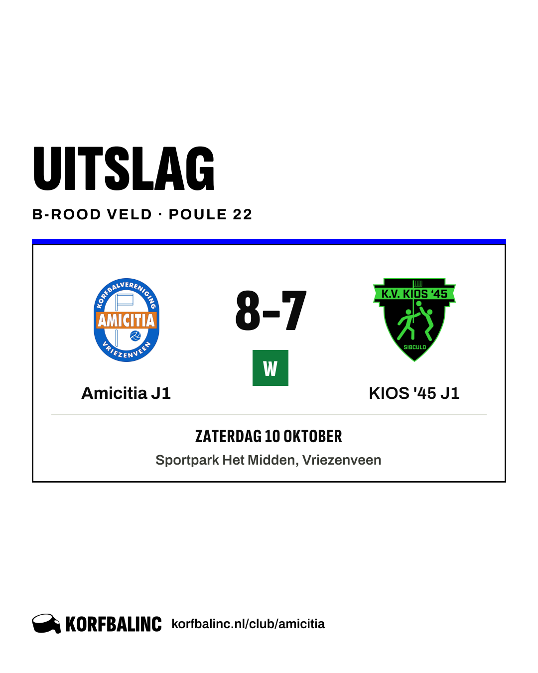 Amicitia J1 - KIOS '45 J1