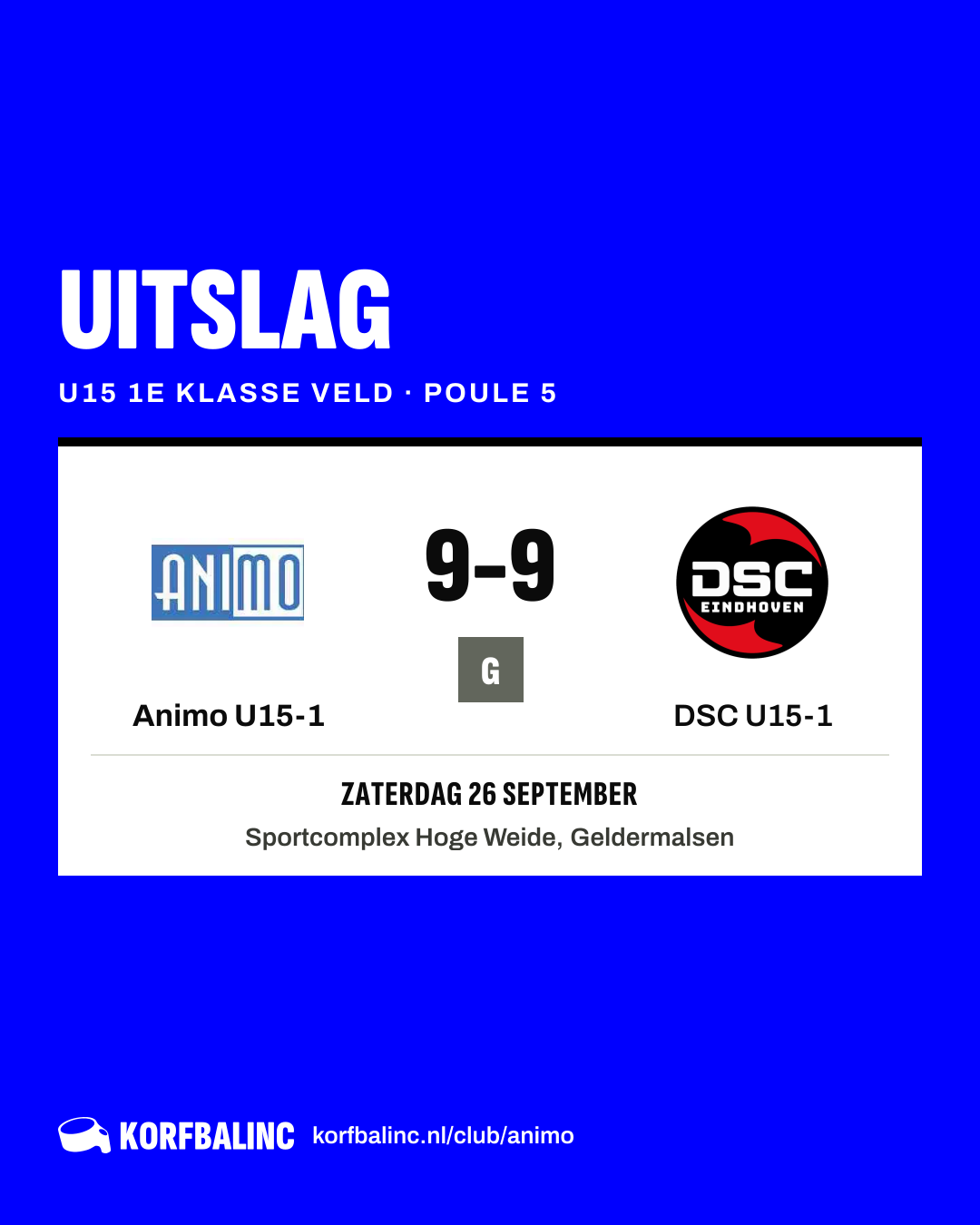 Animo U15-1 - DSC U15-1