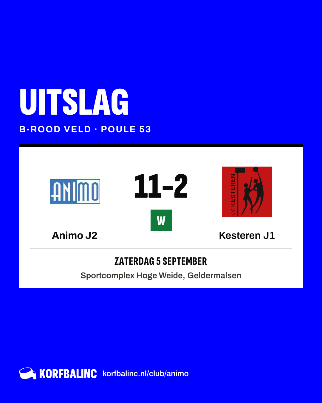 Animo J2 - Kesteren J1