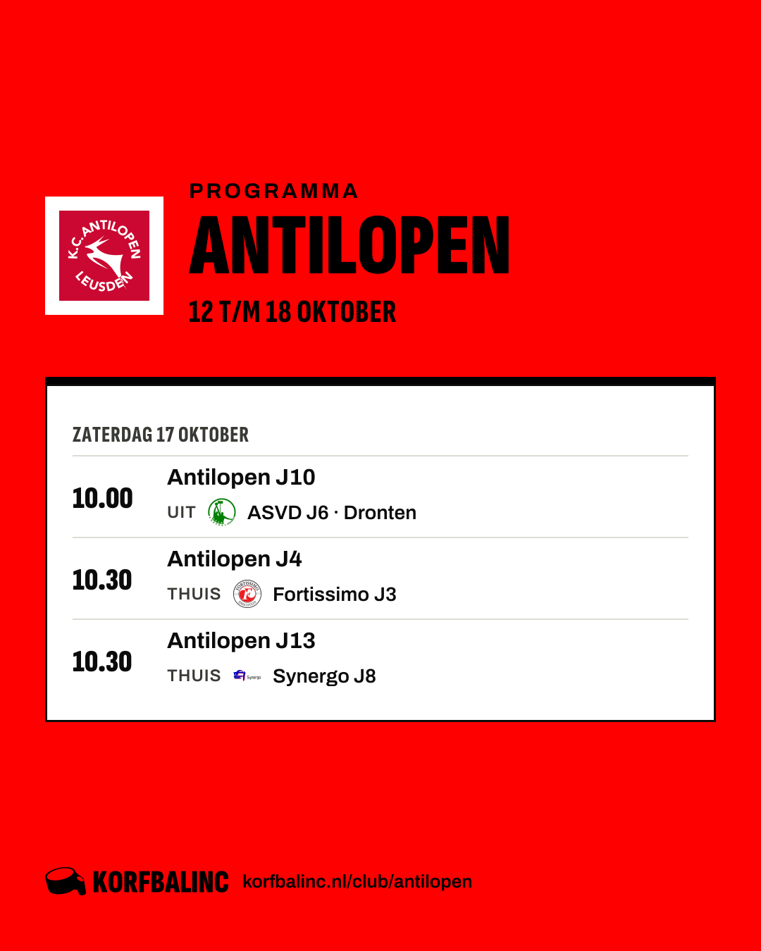 Uitslagen Antilopen