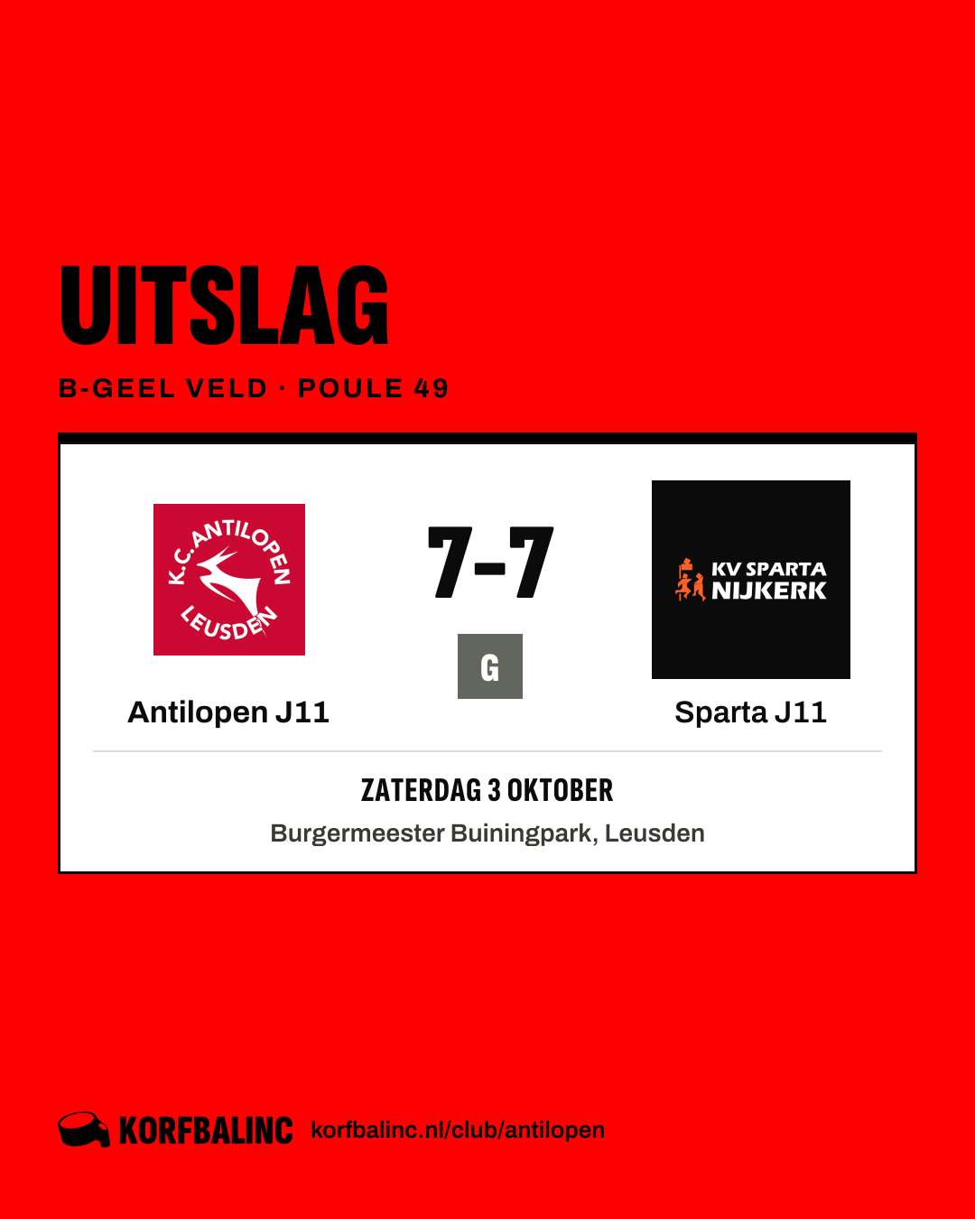 Antilopen J11 - Sparta J11