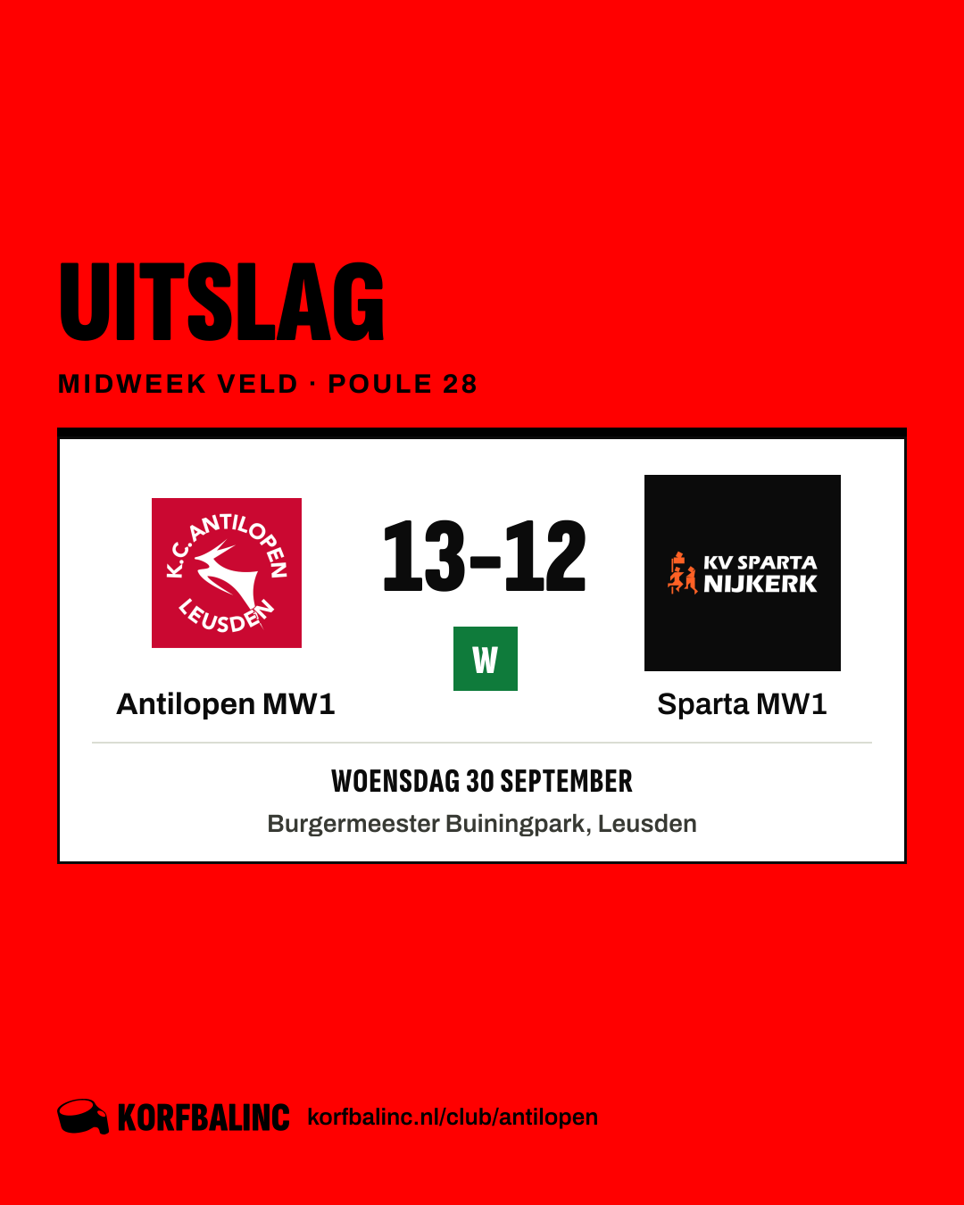 Antilopen MW1 - Sparta MW1