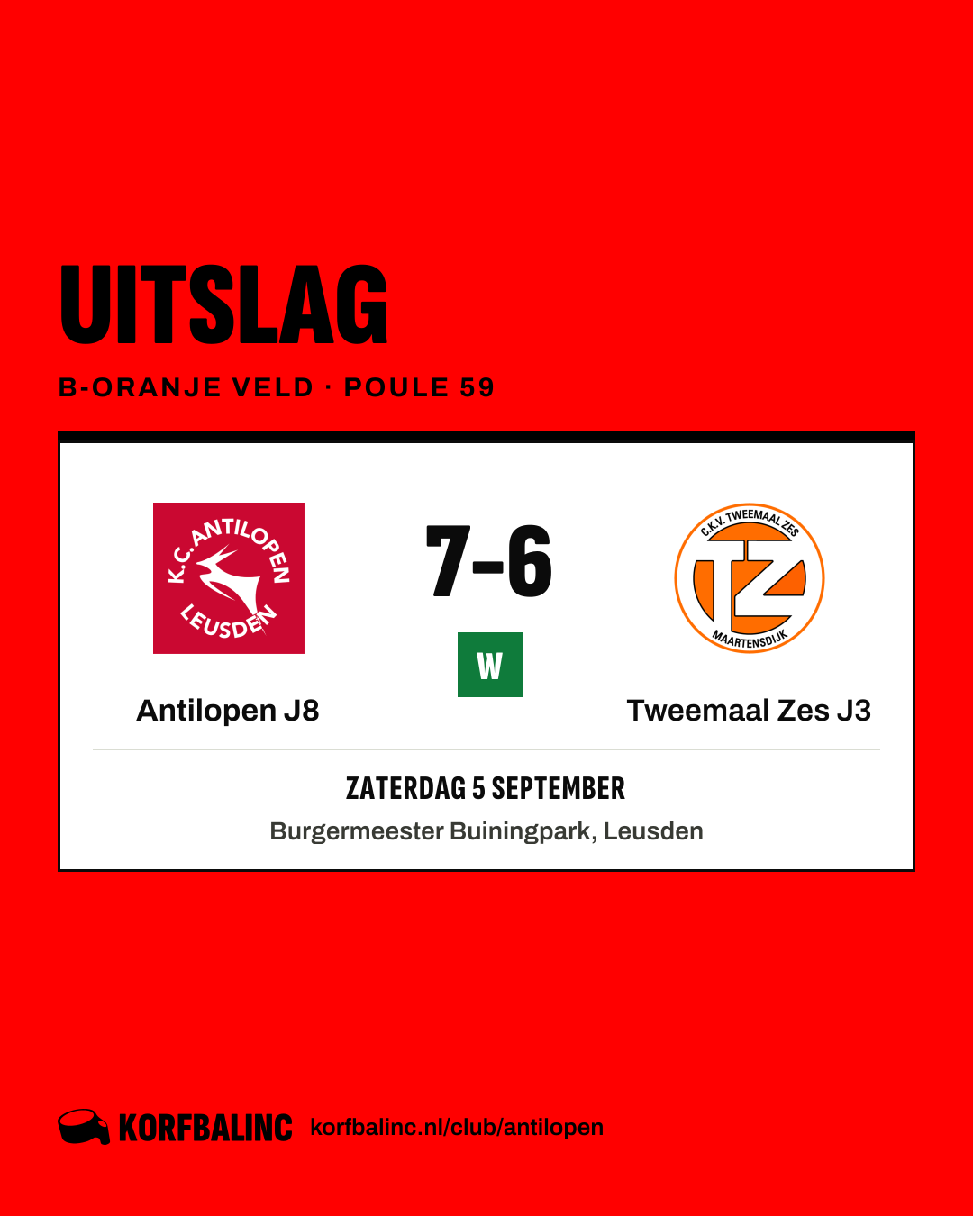 Antilopen J8 - Tweemaal Zes J3