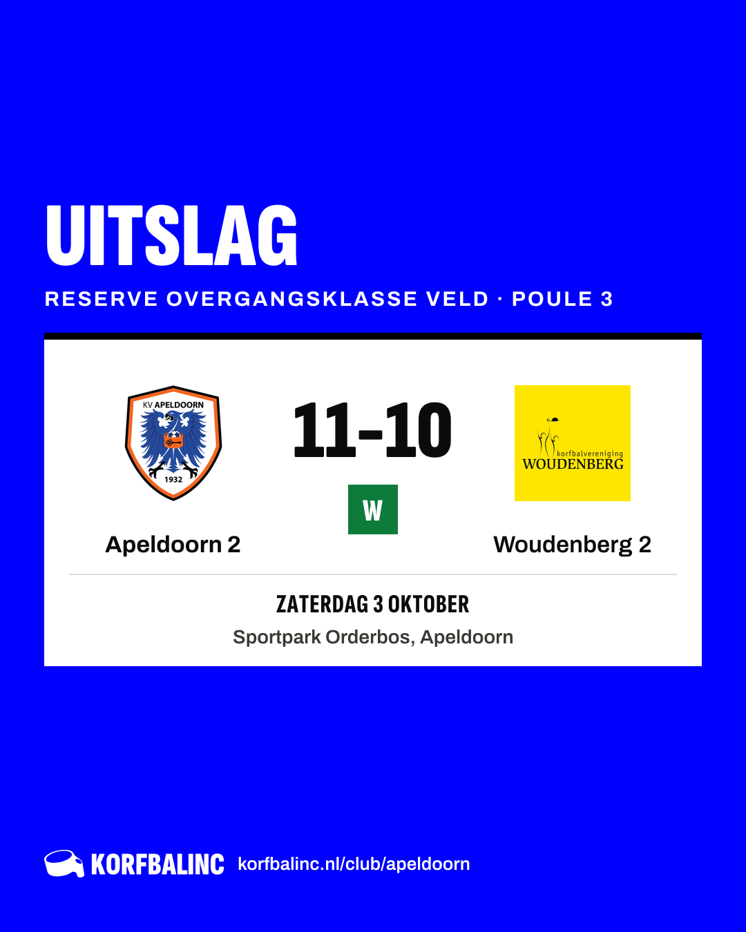 Apeldoorn 2 - Woudenberg 2