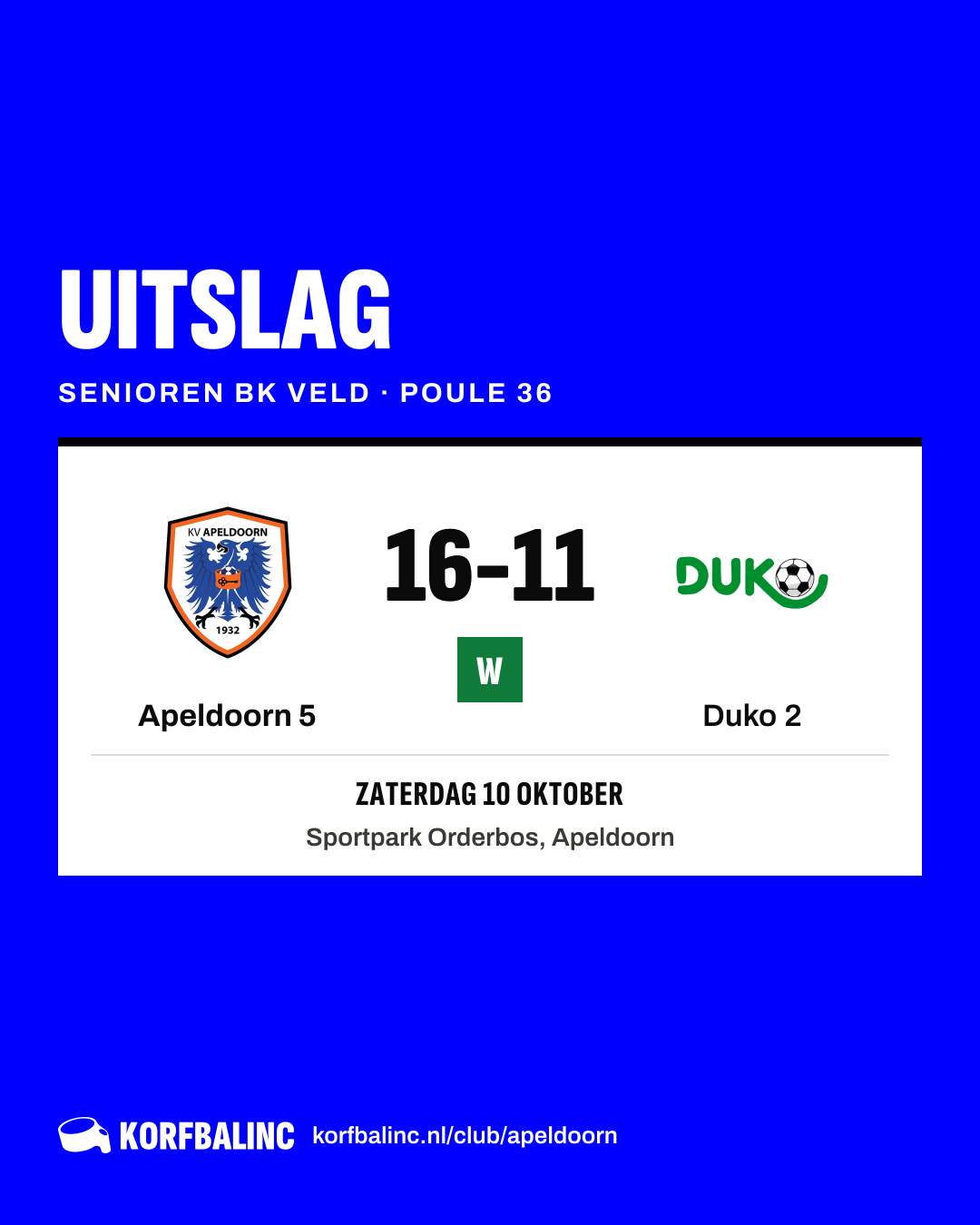Apeldoorn 5 - Duko 2