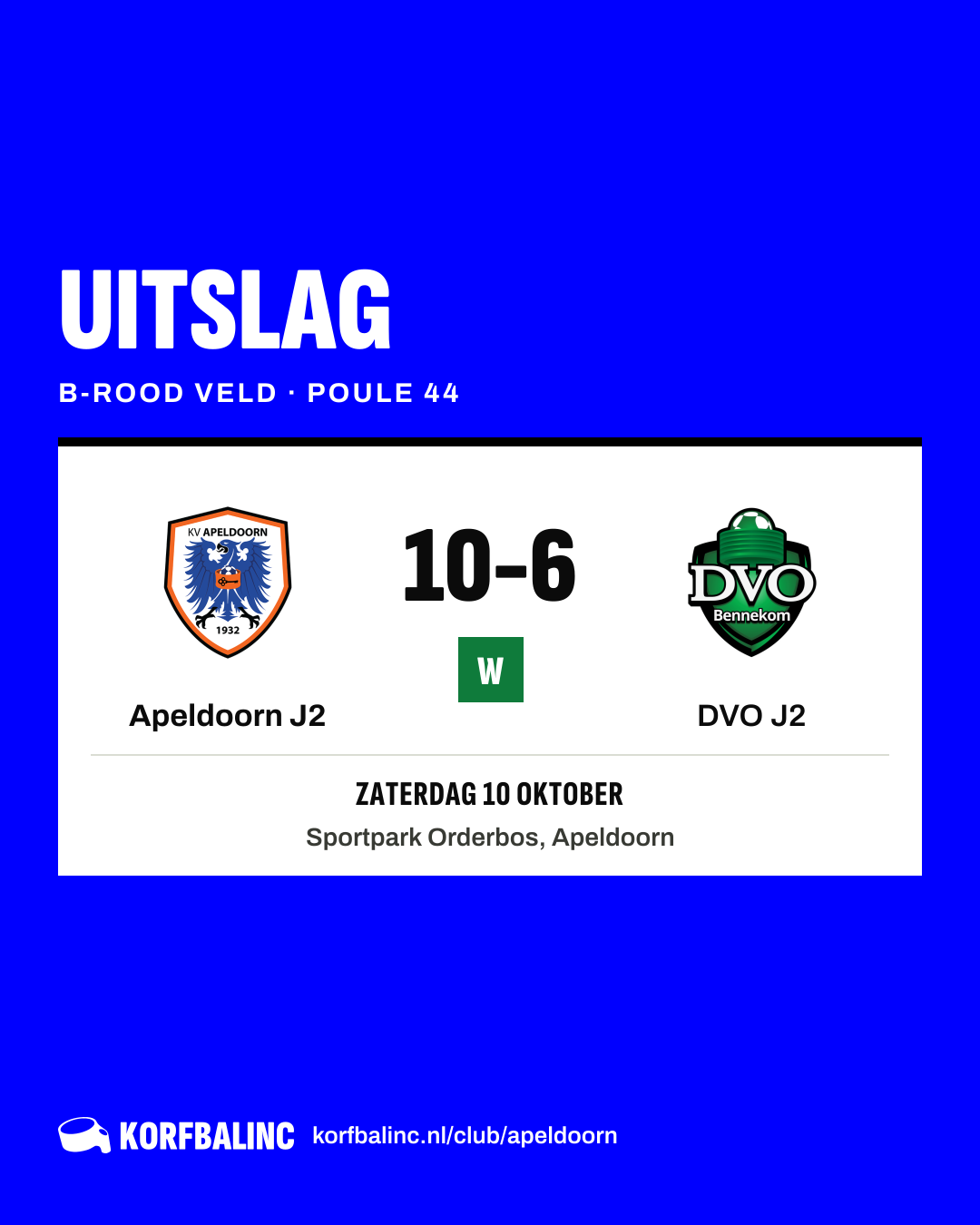 Apeldoorn J2 - DVO J2