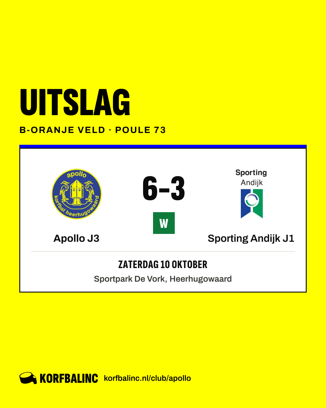 Apollo J3 - Sporting Andijk J1