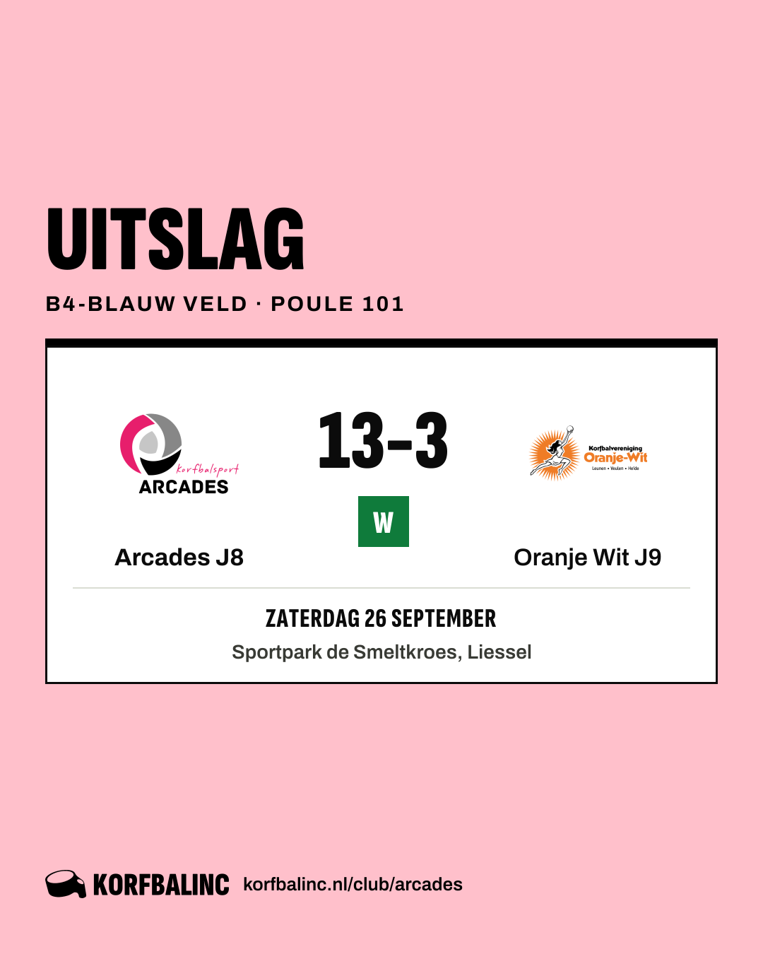 Arcades J8 - Oranje Wit J9