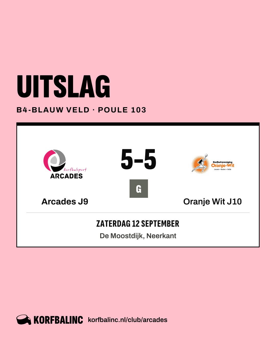 Arcades J9 - Oranje Wit J10