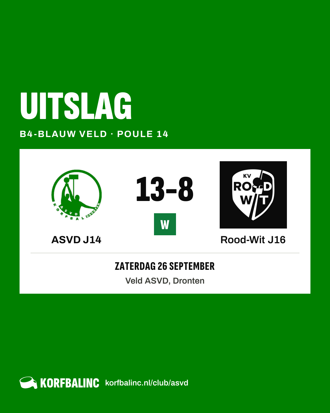 ASVD J14 - Rood-Wit J16