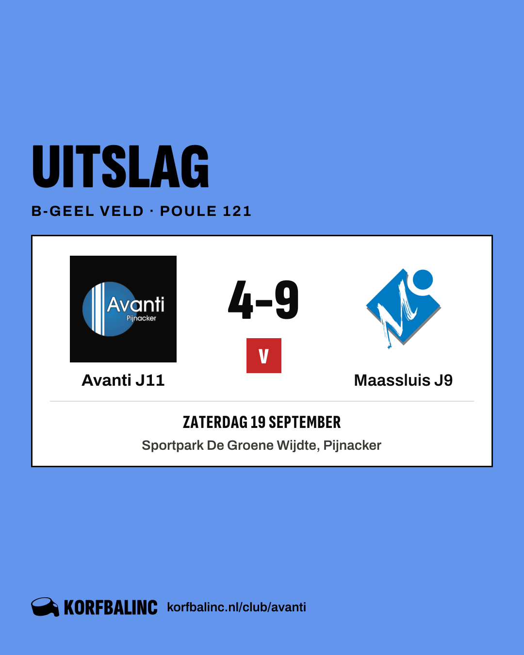 Avanti J11 - Maassluis J9