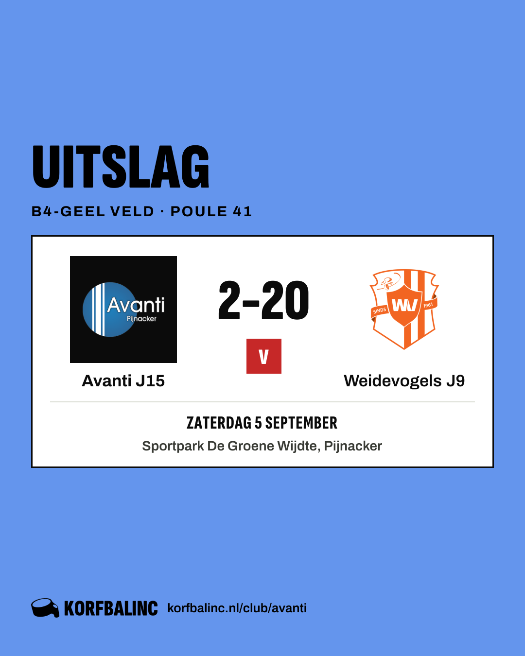 Avanti J15 - Weidevogels J9