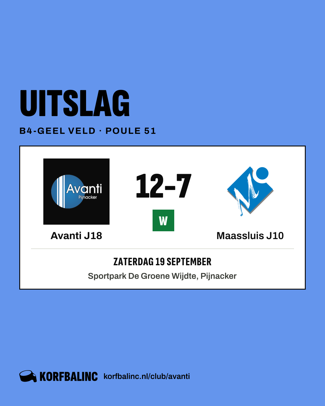 Avanti J18 - Maassluis J10