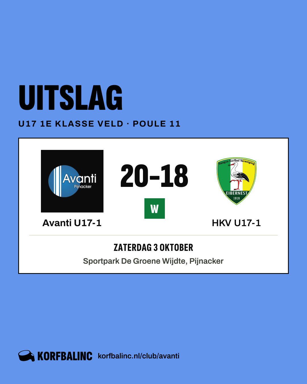 Avanti U17-1 - HKV U17-1