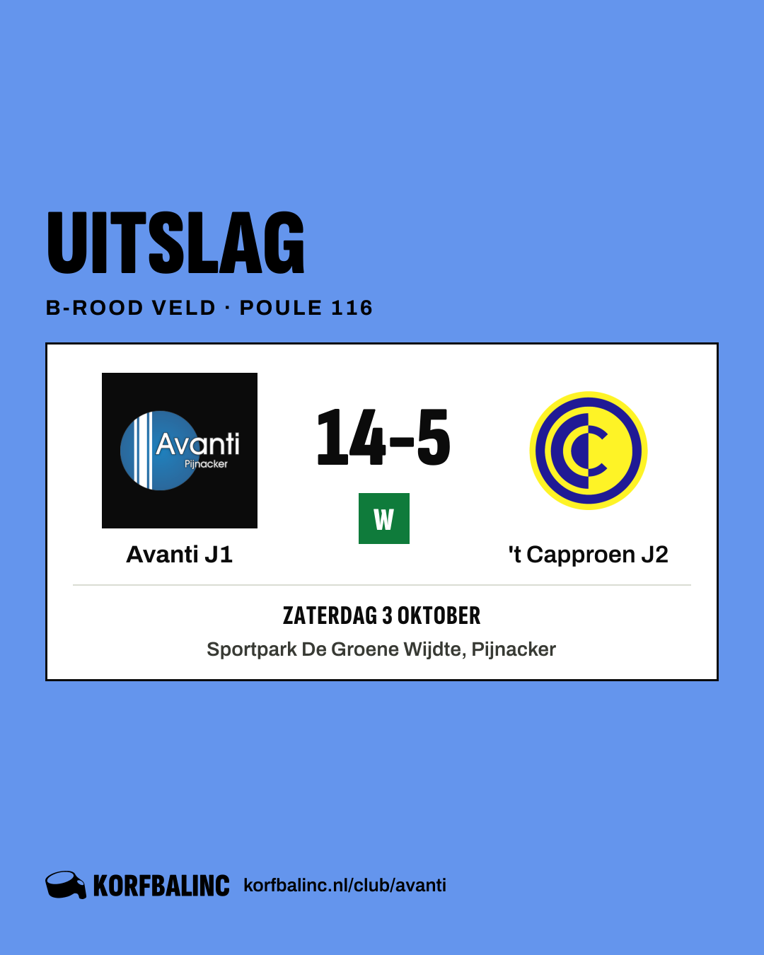 Avanti J1 - 't Capproen J2
