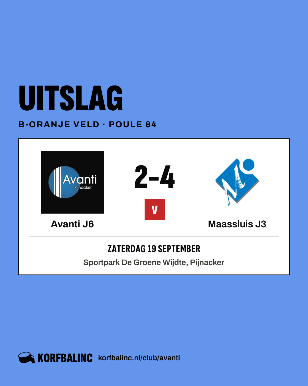 Avanti J6 - Maassluis J3