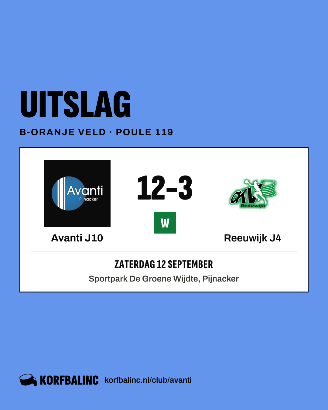 Avanti J10 - Reeuwijk J4