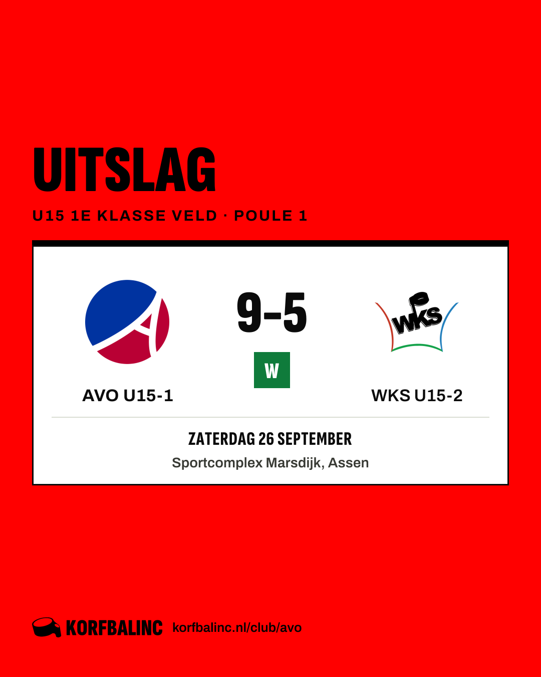 AVO U15-1 - WKS U15-2
