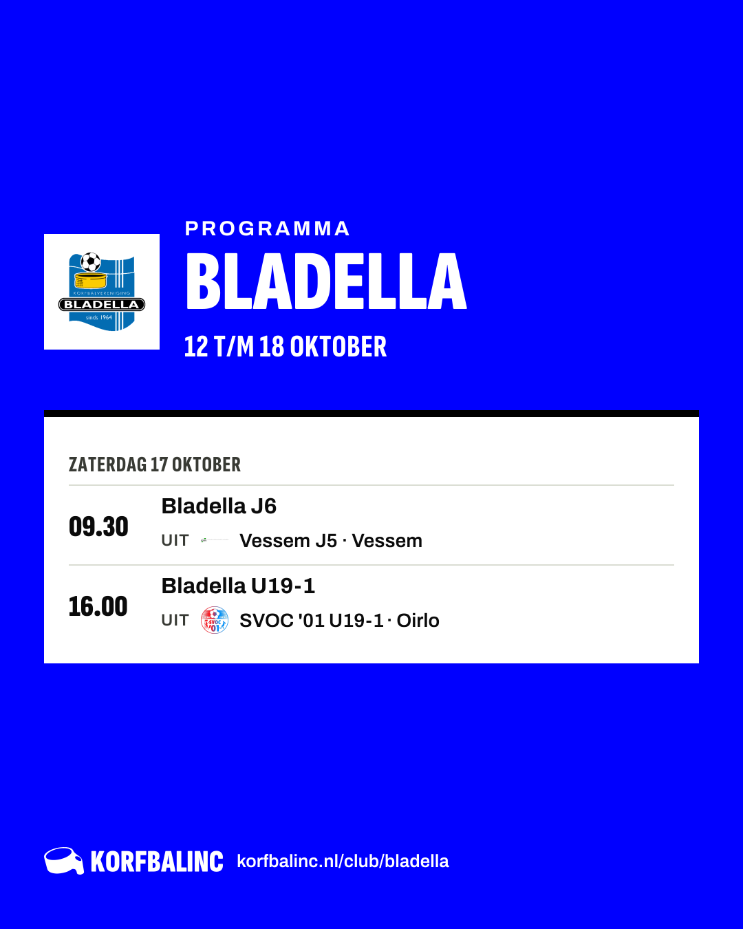 Uitslagen Bladella