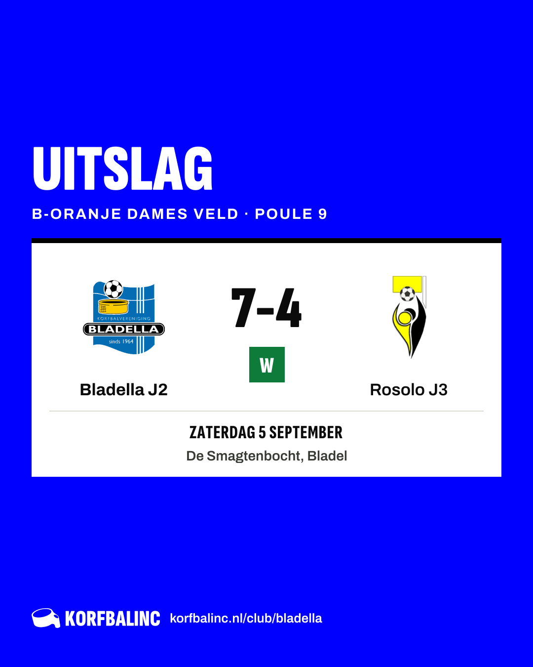 Bladella J2 - Rosolo J3