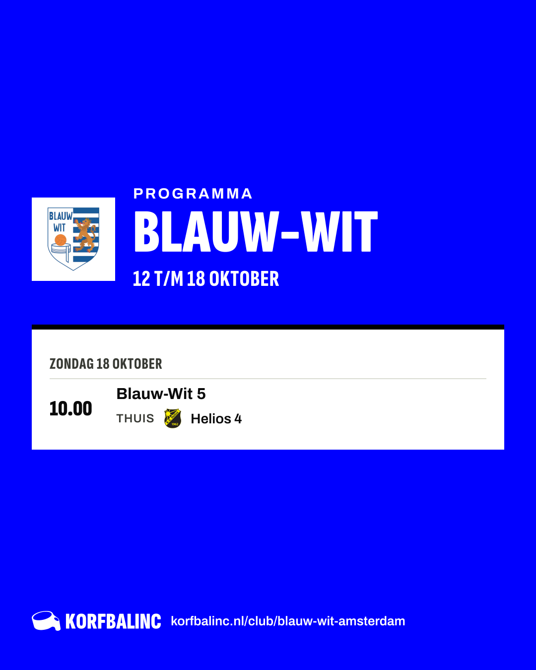 Programma Blauw-Wit