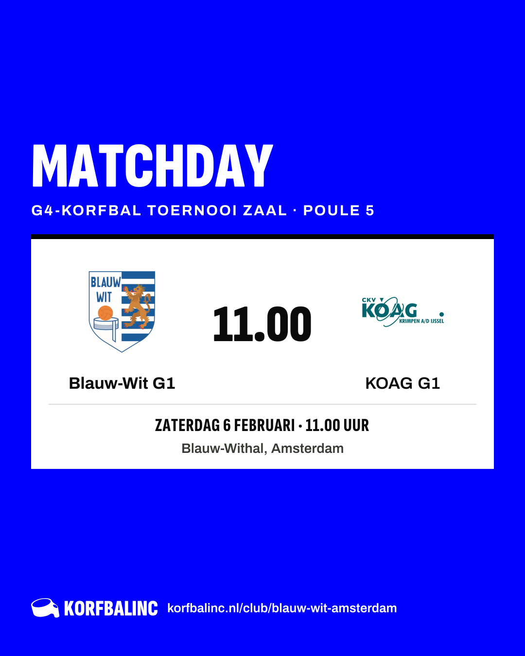 Blauw-Wit G1 - KOAG G1