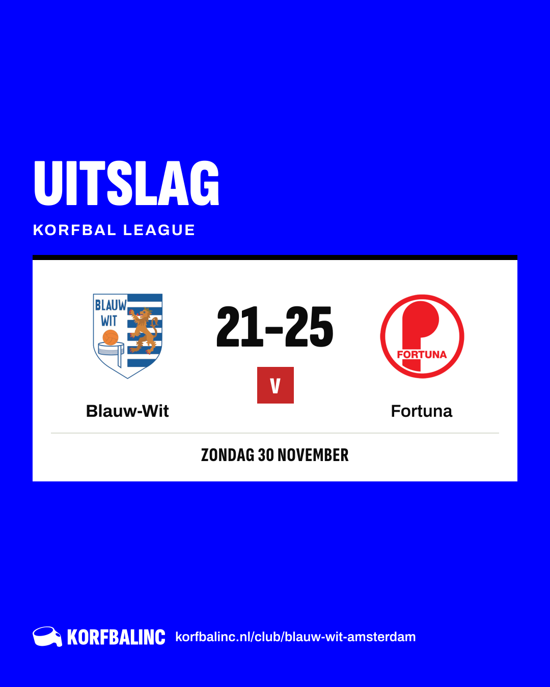 Blauw-Wit - Fortuna