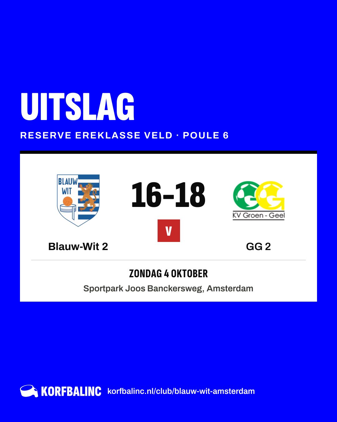 Blauw-Wit 2 - GG 2