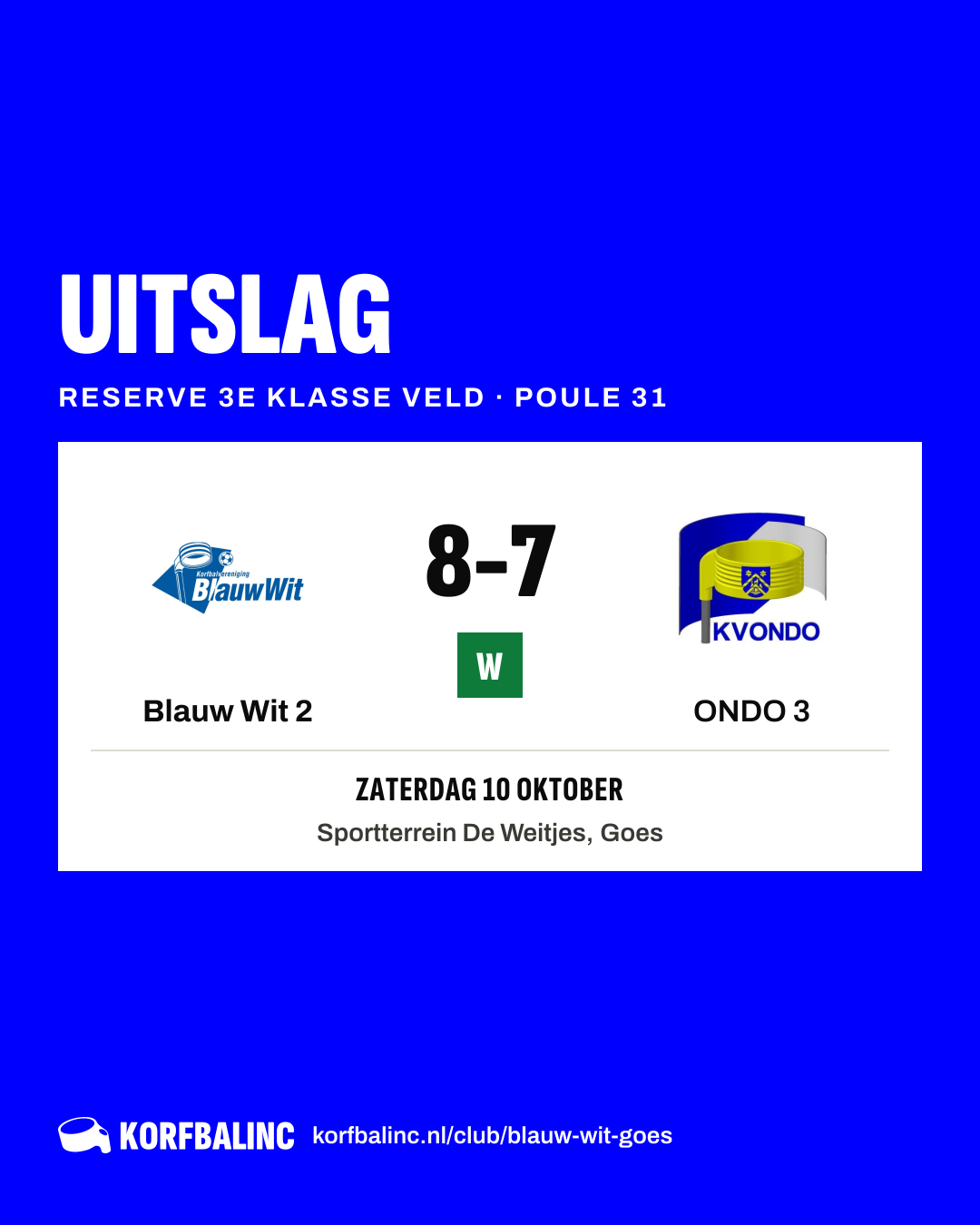 Blauw Wit 2 - ONDO 3